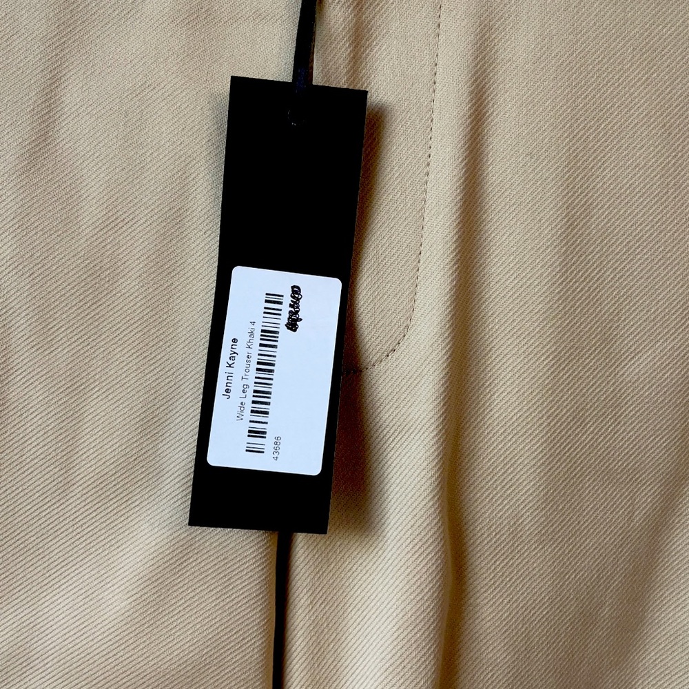 Jenni Kayne 4 Khaki High Waist Wide Leg Trouser Pant NWT Neutral Minimal - Picture 3 of 15